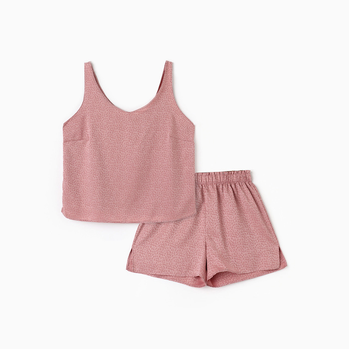 Пижама женская (майка, шорты) KAFTAN, размер 48-50, тёмно-розовая