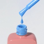 Гель лак для ногтей, однотонный, трехфазный, 10 мл, LED/UV, голубой (254) - Фото 6