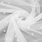 Сетка с бусинами, 150 см, 1 ± 0.2 м, цвет белый - Фото 1