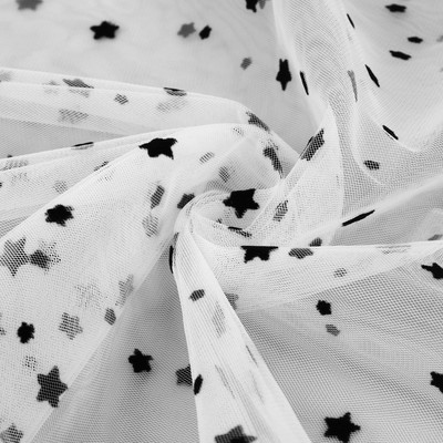 Сетка с флоком «Звёзды», 150 см, 1±0.2 м, белая