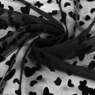 Сетка с флоком «Сердечки», 150 см, 1 ± 0,2 м, цвет чёрный - фото 321751894