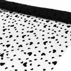 Сетка с флоком «Сердечки», 150 см, 1±0.2 м, чёрная - Фото 2