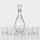 Набор стеклянный для напитков «Дионис», 7 предметов: графин 500 мл, стопки 50 мл, подарочная упаковка - фото 4466588