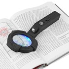 Лупа для чтения Veber 600557, 4х, диаметр 65 мм, светодиодная подсветка, фонарик, компас - Фото 2