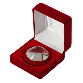Лупа пресс для бумаги Veber 7161, 3x, диаметр 50 мм, в подарочной красной коробке