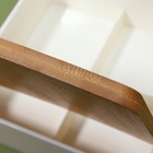 УЦЕНКА Органайзер для хранения «MIRROR», с зеркалом, 4 секции, 15×15×5 см, цвет коричневый/белый - Фото 7