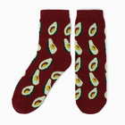 Носки унисекс "Авокадо" цвет бордовый, размер 36-43 - фото 9725898