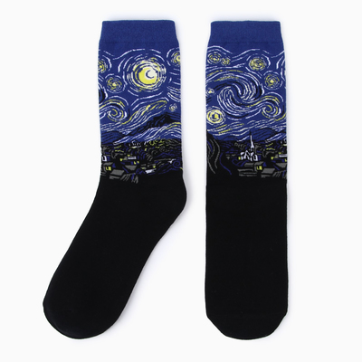 Носки унисекс "Звездная ночь" Винсент ван Гог, размер 35-42