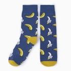 Носки унисекс "Бананы", цвет темно-синий, размер 36-43 - фото 9725943