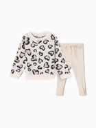 Костюм для девочки (джемпер, штаны) вязаный «Крошка Я» Leo Love, рост 86-92 см, бежевый  (артикул 10331585)  большой выбор товаров оптом и в розницу по низким ценам с доставкой