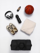 Сумка спортивная на молнии TEXTURA, с подкладкой, длинный ремень, с принтом, маленький размер, чёрная - Фото 3