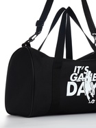 Сумка спортивная на молнии TEXTURA, с подкладкой, длинный ремень, с принтом, маленький размер, чёрная - Фото 7