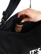 Сумка спортивная на молнии TEXTURA, с подкладкой, длинный ремень, с принтом, маленький размер, чёрная - Фото 10