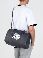 Сумка спортивная на молнии TEXTURA, с подкладкой, длинный ремень, с принтом, маленький размер, серая - Фото 7