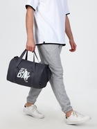 Сумка спортивная на молнии TEXTURA, с подкладкой, длинный ремень, с принтом, маленький размер, серая - Фото 2