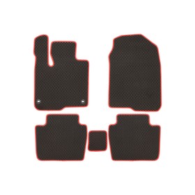 Коврики в салон EVA для Honda ZR-V 2023-, внедорожник,(красная окантовка), 5 шт.