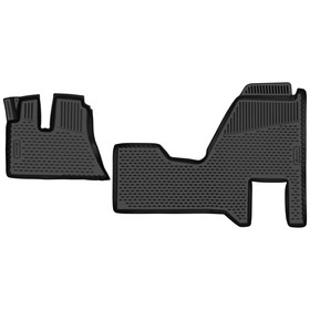 Коврики 3D в салон для Shacman X6000 2022- (откидное пассажирское сиденье) , тягач, 2шт.