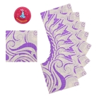 Салфетки бумажные (набор 20 шт.) «Волны» 33×33 см, фиолетовые - Фото 2