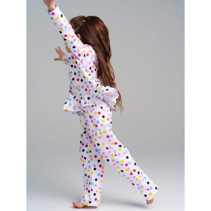 Пижама для девочки PlayToday: лонгслив и брюки, рост 116 см