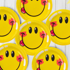 Набор бумажных тарелок "С днем рождения!" смайл (6 шт.), 23 см - Фото 2