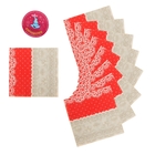 Салфетки бумажные (набор 20 шт) "Орнамент" 33*33 см, цвет серо-красный - Фото 2