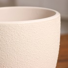 Горшок цветочный "Виченца", белый рельеф 0,6 л - фото 24625359