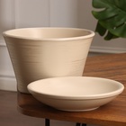 Горшок цветочный "Мессина" серый серебро 1,4 л - фото 24625439