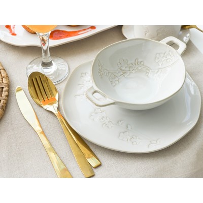 Тарелка плоская керамическая «Керамик», d=23 см, ручная работа