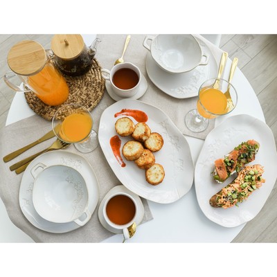 Тарелка плоская керамическая «Керамик», d=23 см, ручная работа