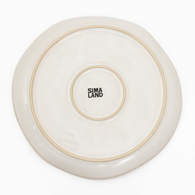 Тарелка плоская керамическая «Керамик», d=23 см, ручная работа