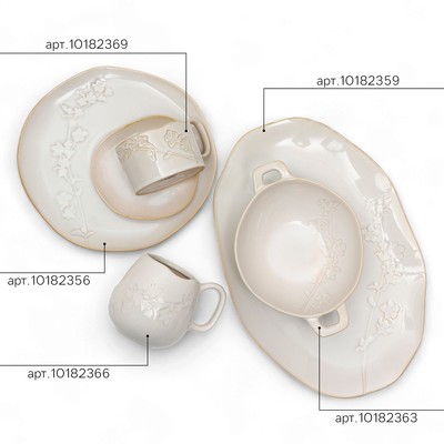 Тарелка плоская керамическая «Керамик», d=23 см, ручная работа