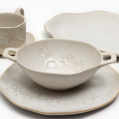 Тарелка плоская керамическая «Керамик», d=23 см, ручная работа