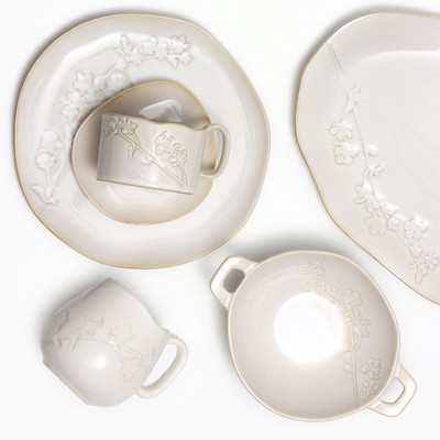 Тарелка плоская керамическая «Керамик», d=23 см, ручная работа