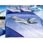 Постельное бельё "Этелька 3Д" 1,5 сп., Истребитель, размер 155х205 см, 160х210 см, 50х70 см, 100% хлопок, сатин - Фото 1