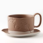 Чайная пара керамическая «Монблан», 2 предмета: кружка 220 мл, блюдце 13х13,6 см - Фото 2