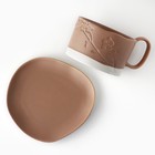 Чайная пара керамическая «Монблан», 2 предмета: кружка 220 мл, блюдце 13х13,6 см - Фото 3