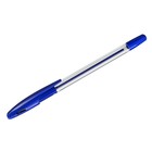 Ручка шариковая СТАММ "150", узел 0,7 мм, синие чернила, прозрачный корпус - фото 321753181