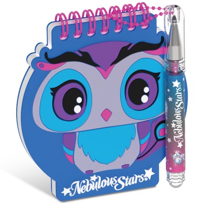 Мини-блокнот в форме сказочного персонажа Nebulous Stars Louna, на пружине, с цветной гелевой ручкой
