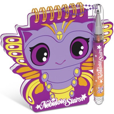 Мини-блокнот в форме сказочного персонажа Nebulous Stars Lumina, на пружине, с цветной гелевой ручкой
