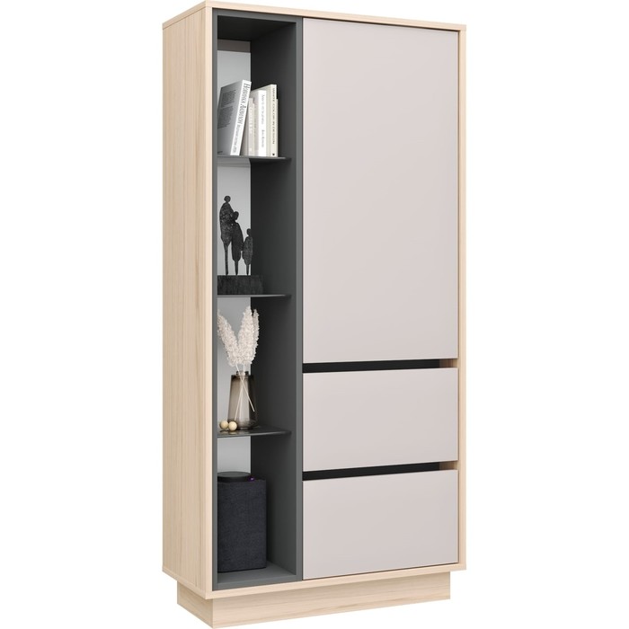 Шкаф пенал в гостиную «Лакки 5.1», 720×320×1500 мм, цвет туя светлая/кашемир - Фото 1