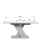 Стол кухонный раскладной «Аврора», 1200(1600)×750×755 мм, цвет сабия/серый - Фото 5