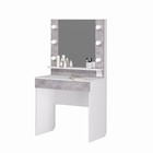 Стол туалетный «Акцент 12», с подсветкой, 800×476×1500 мм, цвет белое сияние/цемент светлый - Фото 1
