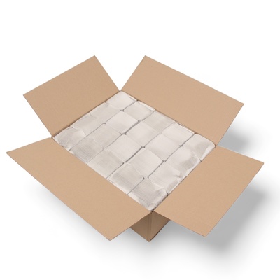 Бумажные полотенца V сложения светло-серые, 35 г/м2, 23*20, 20 упаковок по 200 листов
