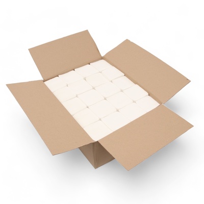 Бумажные полотенца V сложения белые, 25 г/м2, 23*20, 20 упаковок по 250 листов