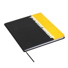 Дневник универсальный для 1-11 классов "Шрифт", твёрдая обложка из искусственной кожи, ляссе, 48 листов, чёрно-жёлтый - фото 24558988