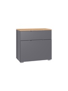 Прихожая «Октава», с зеркалом, 1620×350×1980 мм, цвет серый графит/дуб крафт золотой - Фото 3