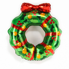 Воздушный шар фольгированный 25" «Рождественский венок» - Фото 2