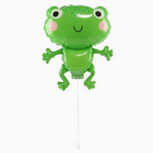 Воздушный шар фольгированный 14" «Лягушонок», фигура, для палочки - Фото 2