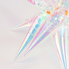 Шар фольгированный 27" «Звезда 3D», цвет прозрачный перламутровый градиент - Фото 3
