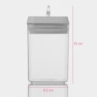 Банка для хранения с вакуумной крышкой Доляна, 900 мл, 9.5×15 см, пластик, прозрачная - Фото 3